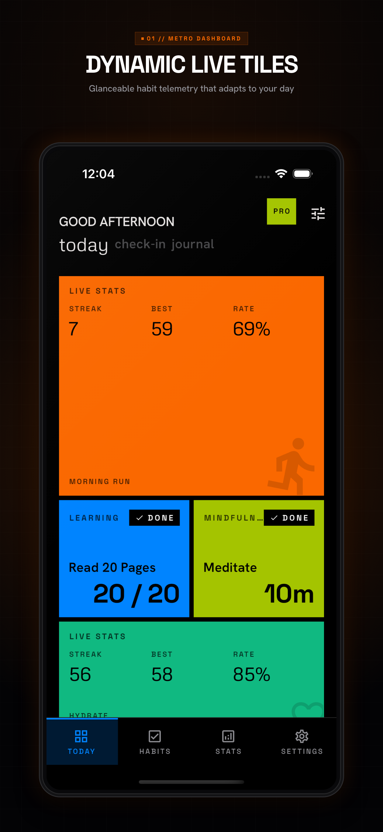 Metro Habit Tracker screenshot 1